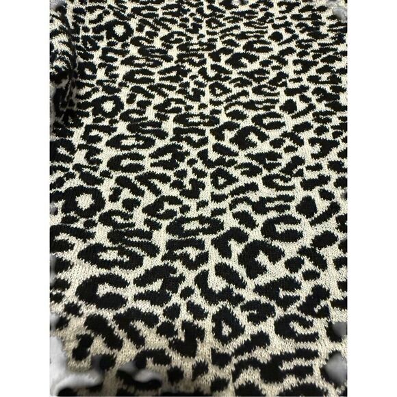 Brand New Anthropologie Maeve Peplum Scoop Neck Leopard Print Black White Tank - Picture 8 of 14